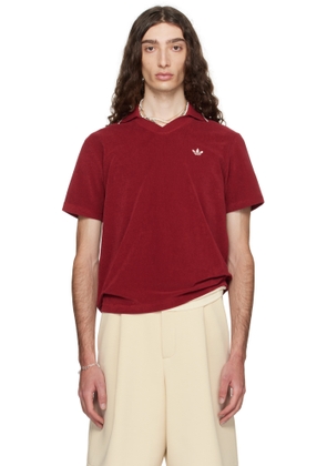Wales Bonner Burgundy adidas Originals Edition Terry Polo