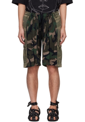 Bless Khaki Camouflage 'Overcamoujerseyshorts' Shorts