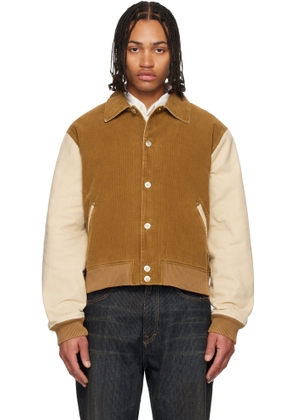 Wales Bonner Tan 'The Homecoming Varsity' Jacket