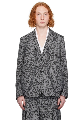 Comme des Garçons Homme Plus Gray Glen Check Blazer