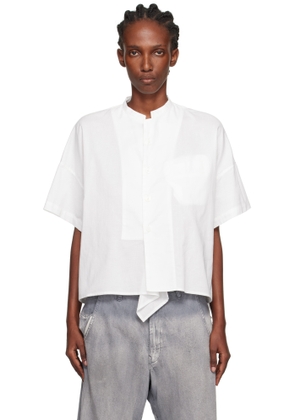 Y's White N-Half Sleeve Box Shirt