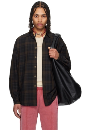 OUR LEGACY Black & Brown Borrowed Shirt