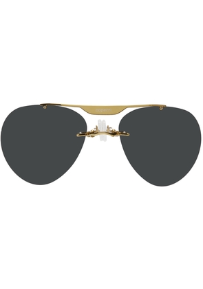 Coperni Black & Gold Clip-On Sunglasses