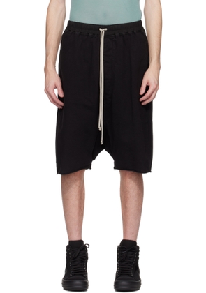Rick Owens DRKSHDW Black Hollywood Drawstring Pods Shorts