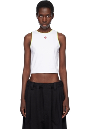 Casablanca White Diamond Logo Tank Top