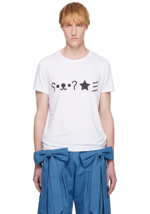 ANDREJ GRONAU White HTML T-shirt