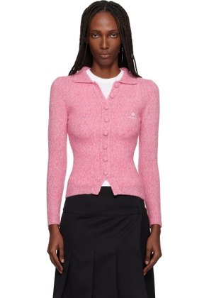 SHUSHU/TONG Pink Lapel Fitted Cardigan