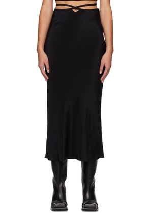 Christopher Esber Black Loophole Midi Skirt