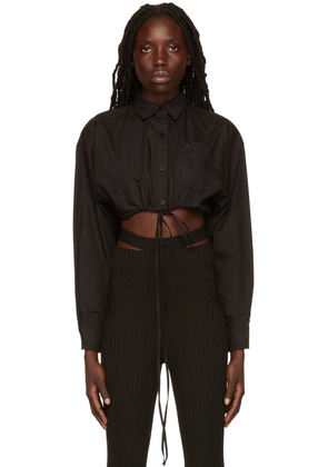 ANDREĀDAMO Black Wraparound Shirt