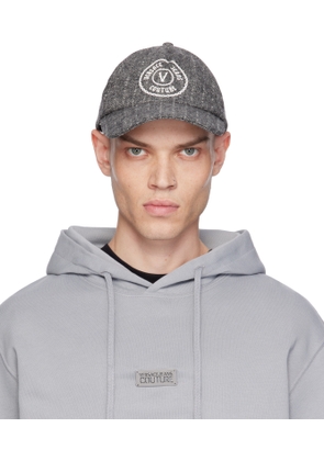 Versace Jeans Couture Gray Pinstripe Baseball Cap