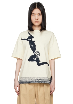 Jil Sander Off-White Printed Graphic T-Shirt