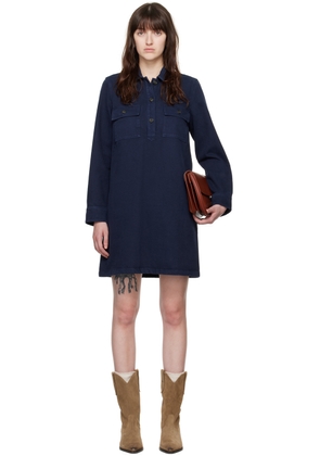 A.P.C. Navy Mia Denim Minidress