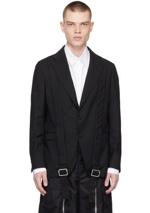 Simone Rocha Black Slim-Fit Blazer