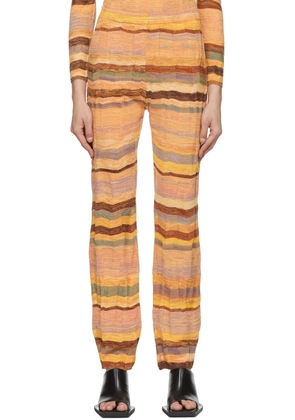 PERVERZE Orange Cotton Lounge Pants