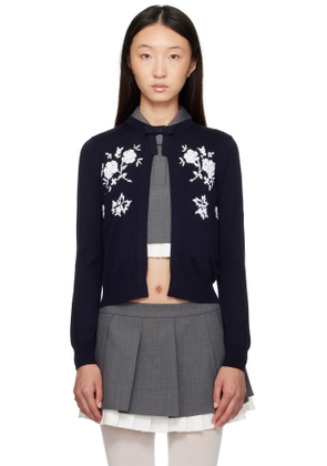 SHUSHU/TONG Navy Long Sleeve Knit Cardigan