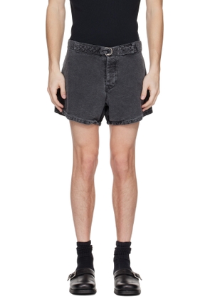 OUR LEGACY Gray Oyster Trunk Denim Shorts