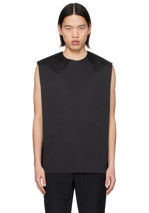 We11done Black Pocket Embossed Tank Top