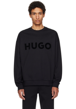 Hugo Black Oversize-Fit Sweatshirt