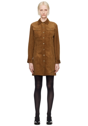 A.P.C. Tan Bonnie Midi Dress