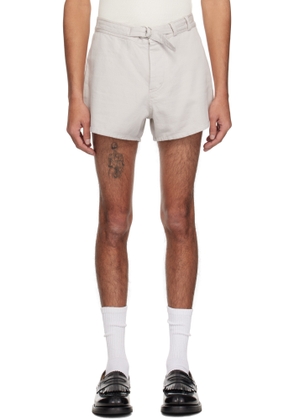 OUR LEGACY Gray Oyster Trunk Shorts