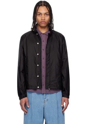 Moncler Black Montriond Hooded Windbreaker Jacket