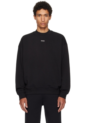 Hugo Black Relaxed-Fit Sweatshirt