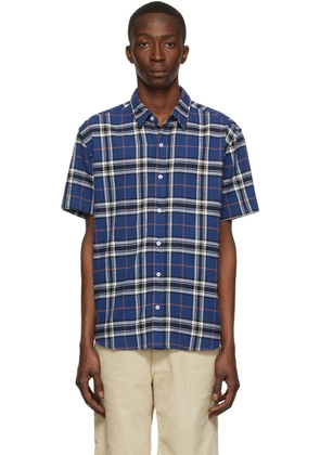 Noon Goons Blue Flannel Short Sleeve Shirt