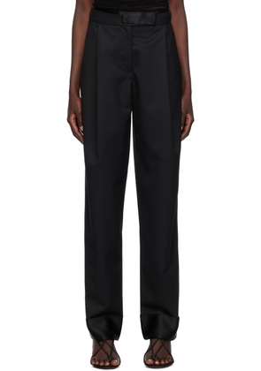 Christopher Esber Black Pegged Trousers