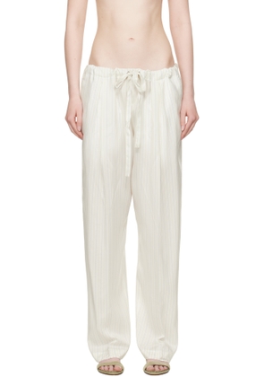 KHAITE Off-White Trenton Trousers