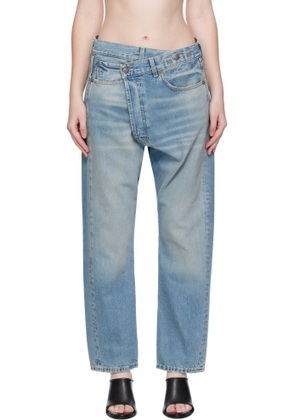 R13 Blue Crossover Jeans