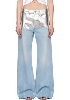Rabanne Blue & Silver Baggy Jeans