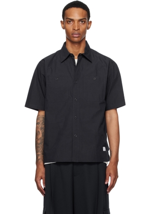 NORSE PROJECTS Navy Ivan Tech Poplin S/S Shirt