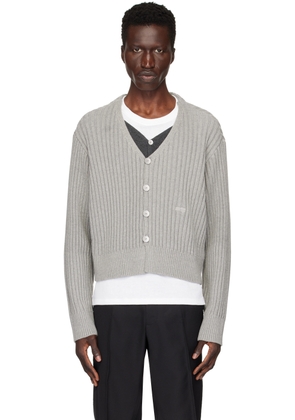 C2H4 Gray Literary Layered Cardigan