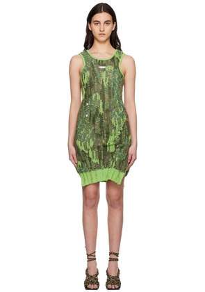 Andersson Bell Khaki Grunge Minidress