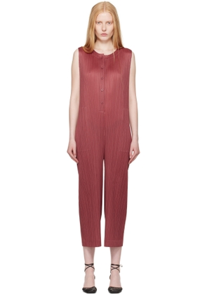 PLEATS PLEASE ISSEY MIYAKE Burgundy Monthly Colors May Jumpsuit