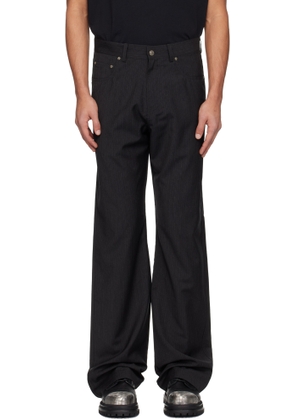 424 Black Tailored Loose Fivepocket Trousers
