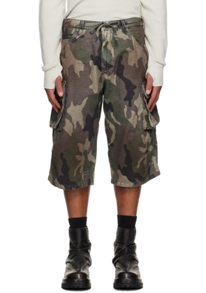 424 Khaki Camo Cargo Shorts