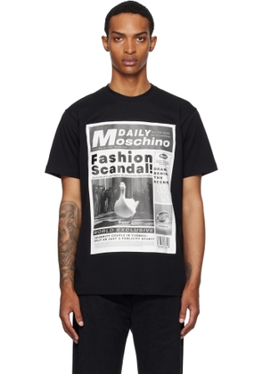Moschino Black Embroidered Goose T-shirt