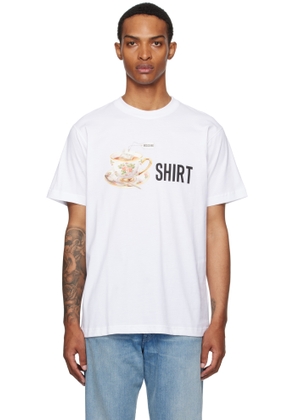 Moschino White Printed Organic Cotton T-shirt