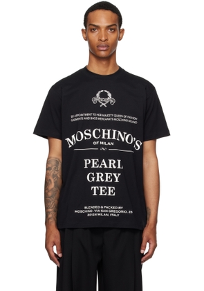 Moschino Black Printed Organic Cotton T-shirt