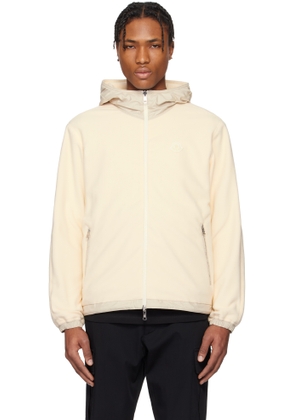 Moncler Beige Fleece Zip-Up Reversible Hoodie