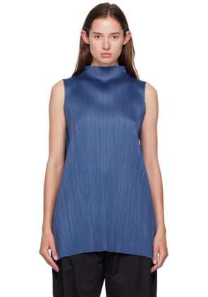 PLEATS PLEASE ISSEY MIYAKE Navy Lamp Shade Top