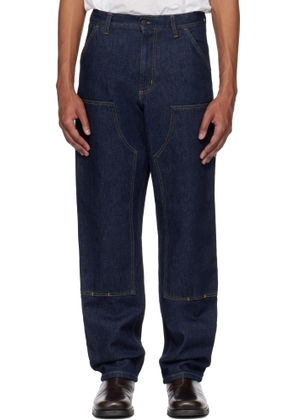 Carhartt Work In Progress Blue Double Knee Jeans