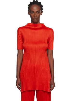 PLEATS PLEASE ISSEY MIYAKE Red Monthly Colors July Top