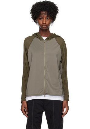 POST ARCHIVE FACTION (PAF) Green Paneled Hoodie