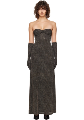 Beaufille Black & Gold Anise Maxi Dress