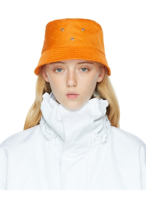 Bottega Veneta Orange Intreccio Jacquard Bucket Hat