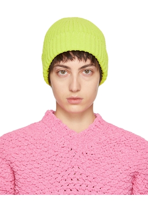 Bottega Veneta Yellow Chenille Beanie