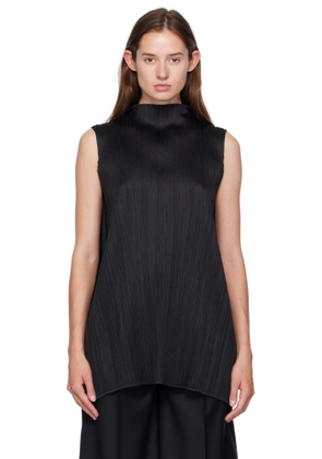 PLEATS PLEASE ISSEY MIYAKE Black Lamp Shade Top