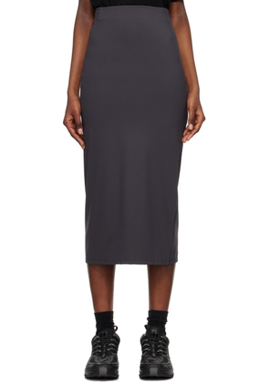 POST ARCHIVE FACTION (PAF) Gray Zip Midi Skirt